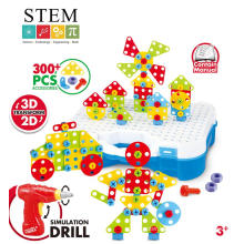 STEM Kids Magic Smart 3D 2D DIY Box Block Assemble Toy with Electric Drill